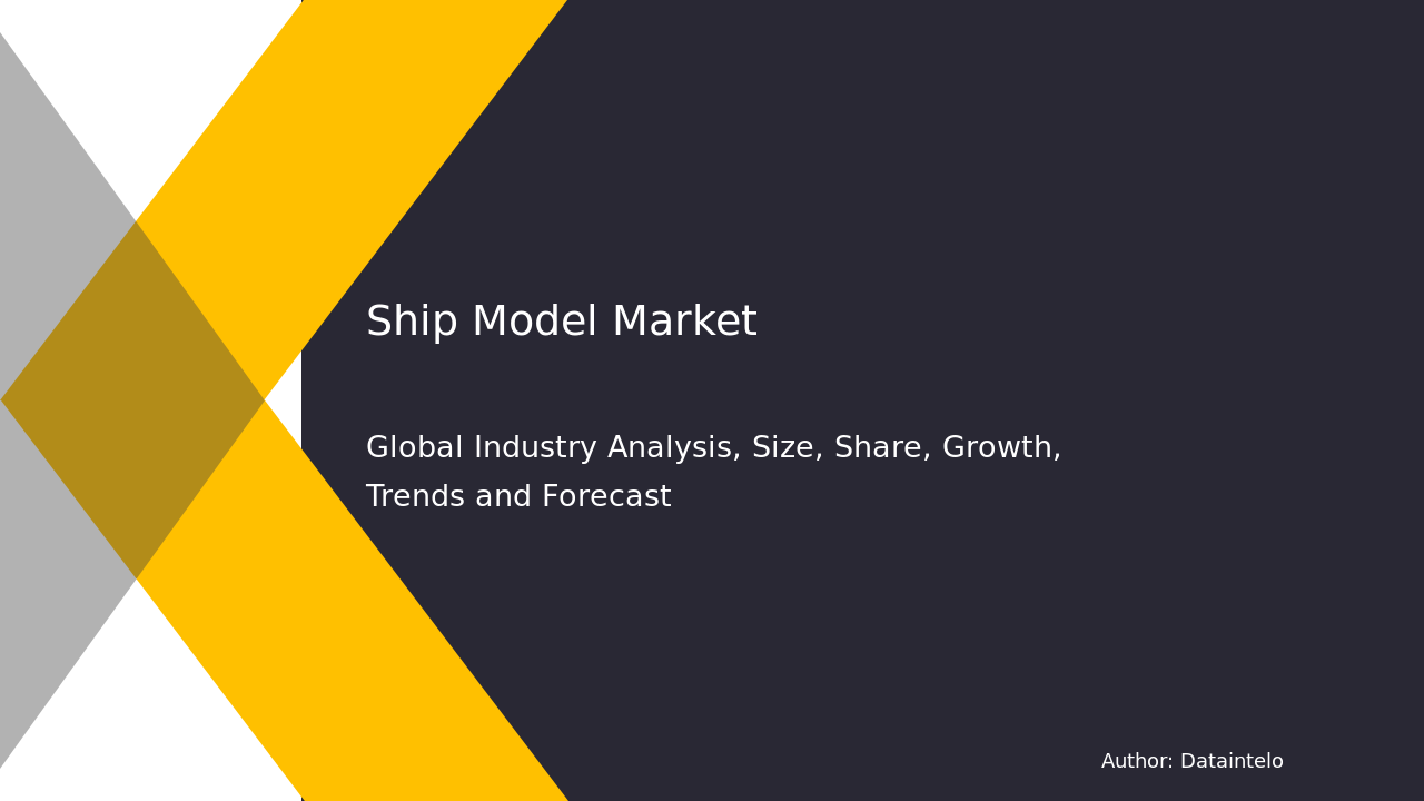 Ship Model Market Report | Global Forecast From 2025 To 2033