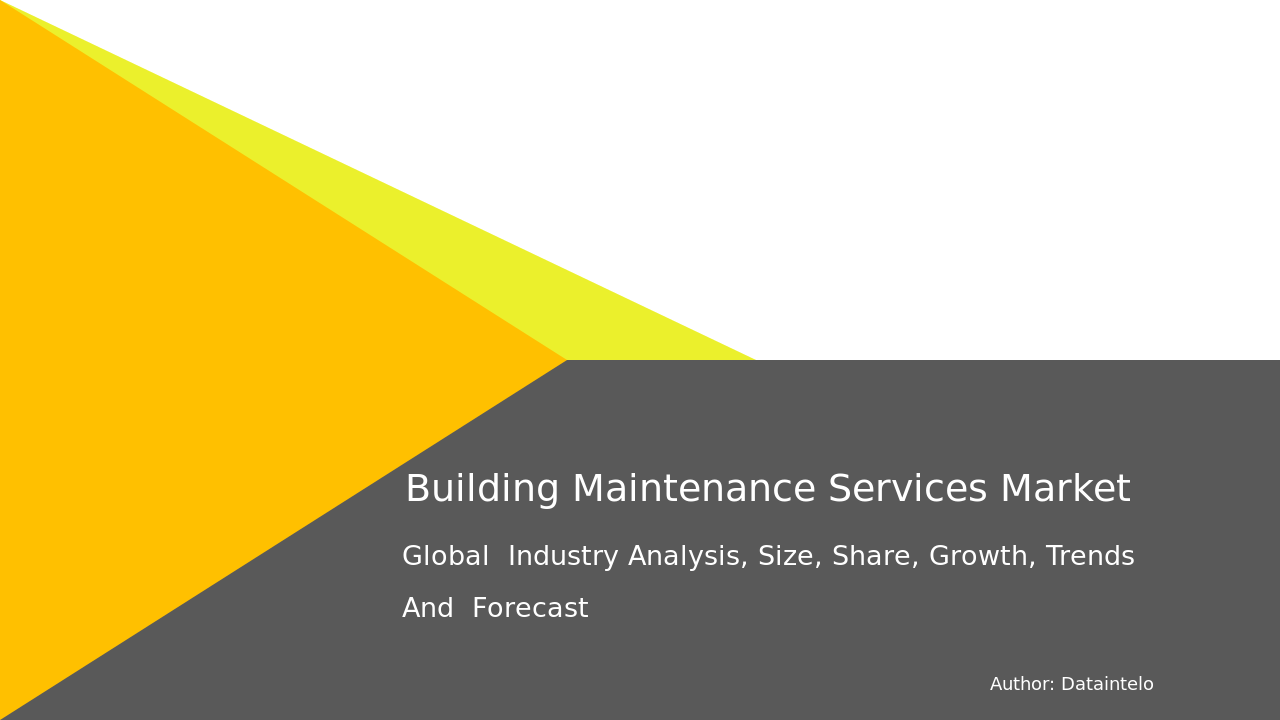Building Maintenance Services Market Report | Global Forecast From 2025 To 2033