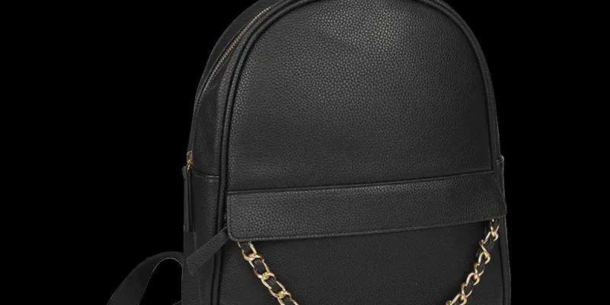 Black PU Leather Metal Chain Backpack: A Blend of Chic and Functionality