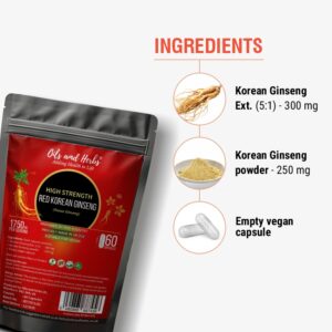 red korean ginseng capsules - Oils and Herbs UK