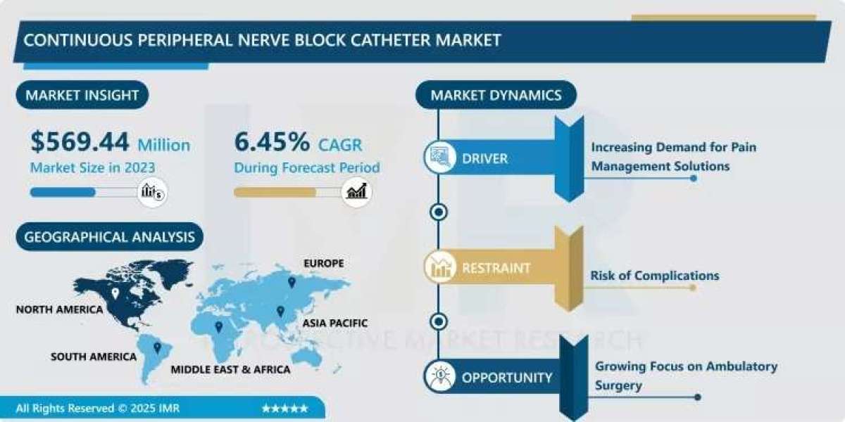 Continuous Peripheral Nerve Block Catheter Market Size to Reach USD 999.45 Million by 2032